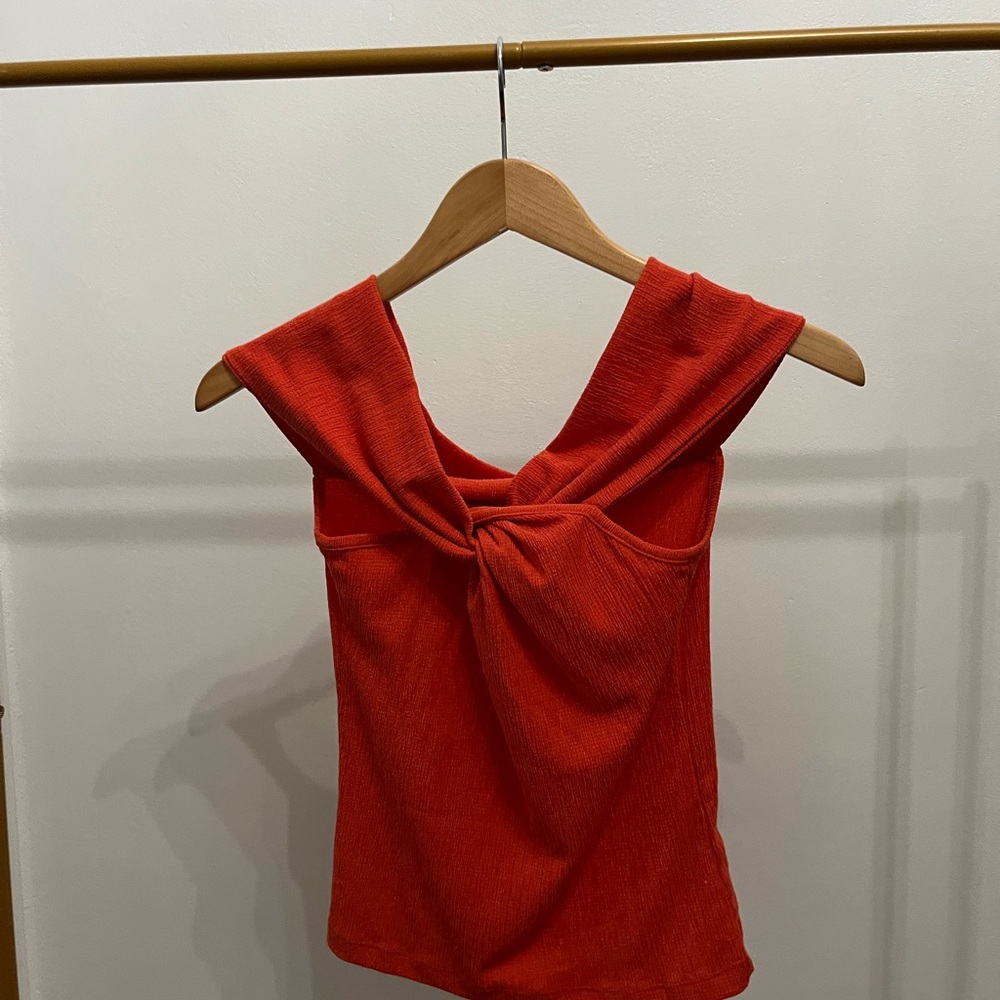 Maeve Red Knotted Tank Top